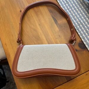 Classic Brown & Cream Shoulder Bag